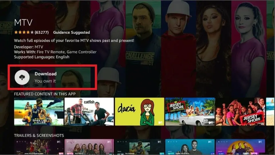 how to download mtv on firestick