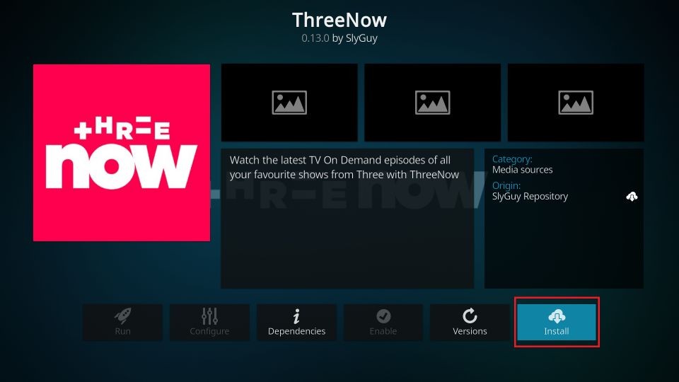 how to install three now kodi addon