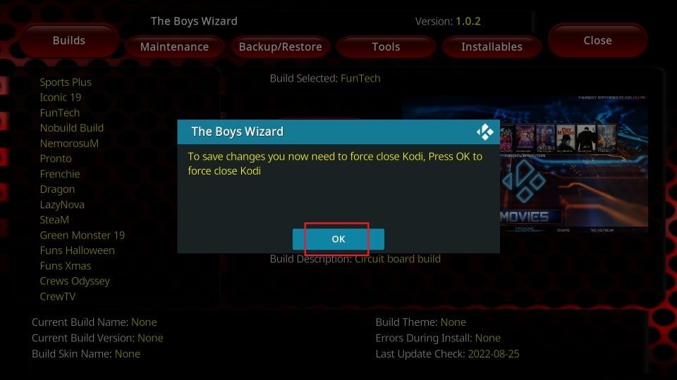 the boys wizard build guide on kodi