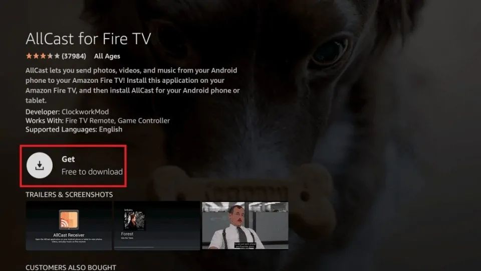 how to download allcast on firestick