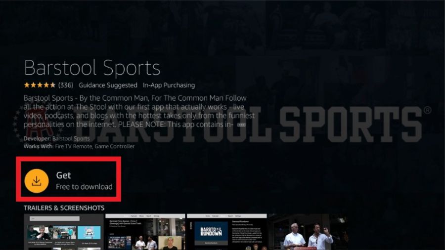 how to download Barstool sports on Firestick