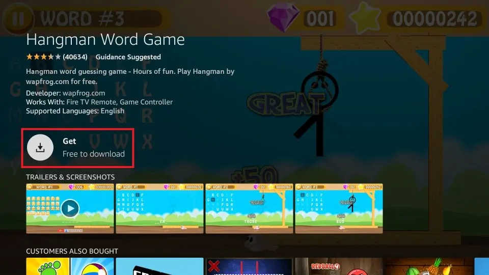 how to download hangman on firestick