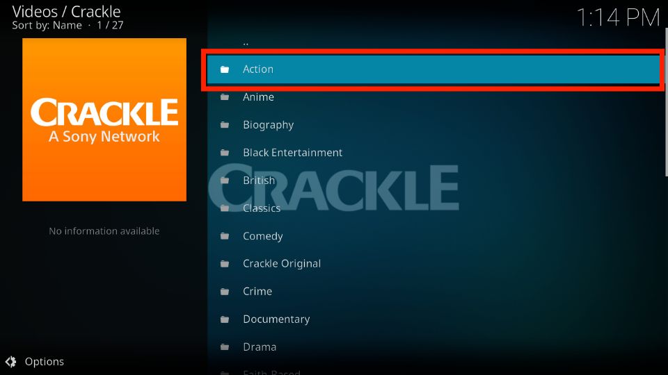 click action
