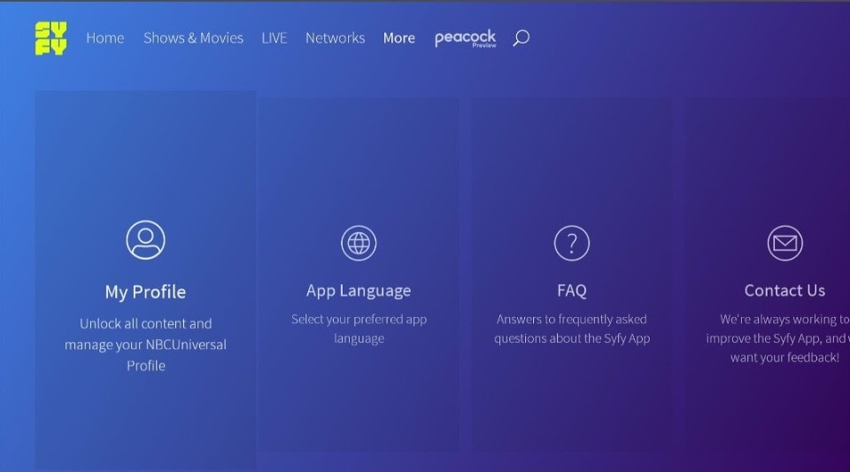 syfy app fire tv