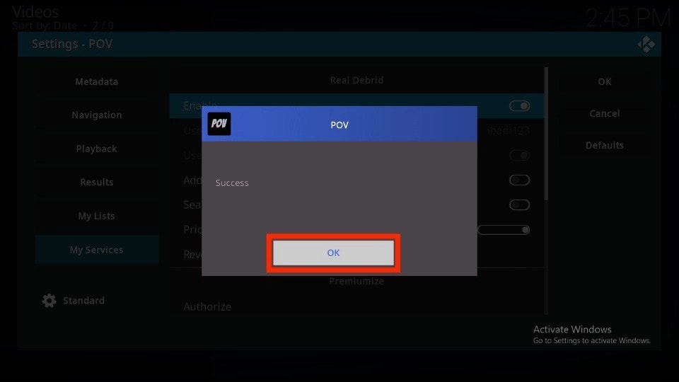 how to install pov kodi addon