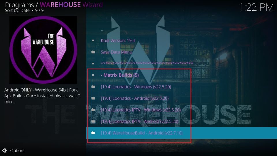 select WareHouseBuild - Android