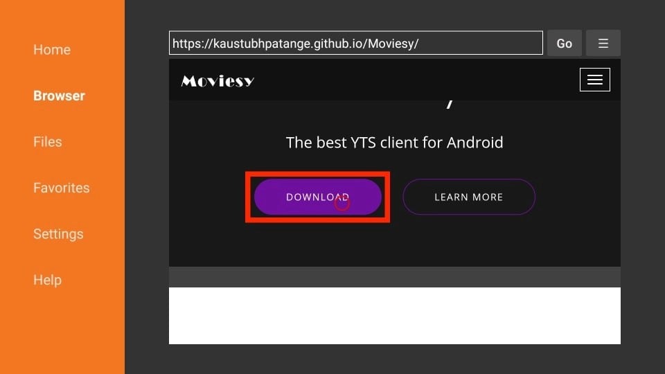 click on download button