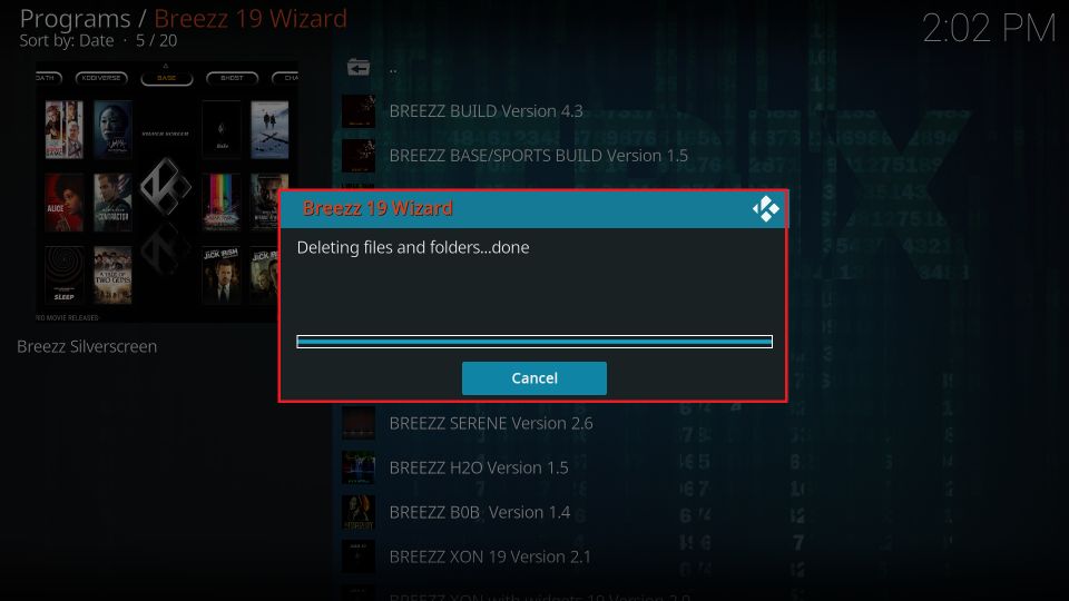 delete the existing files