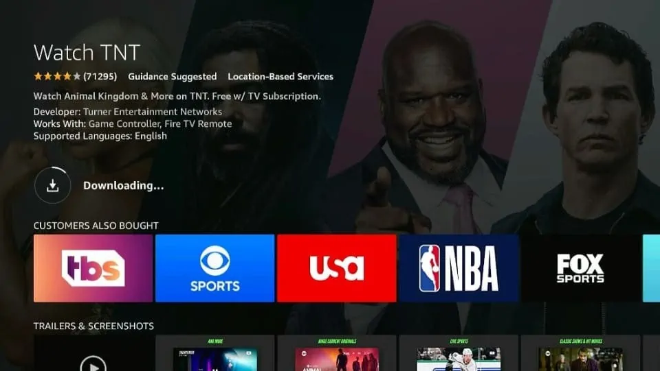 tnt app on firestick