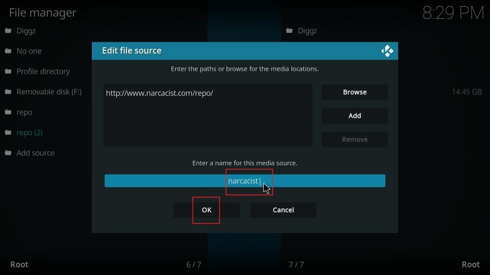 narcacist source name