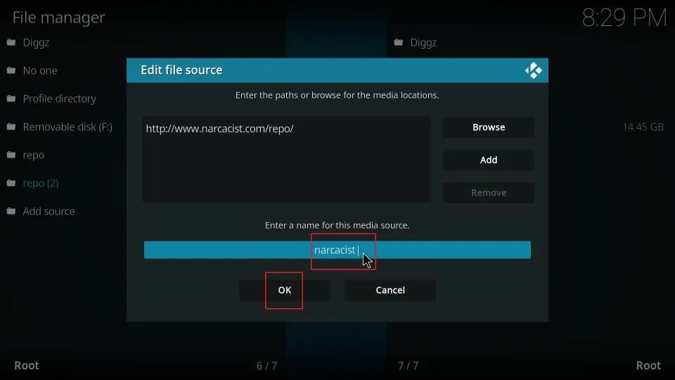 narcacist source name