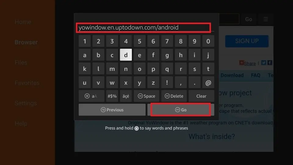 yowindow url