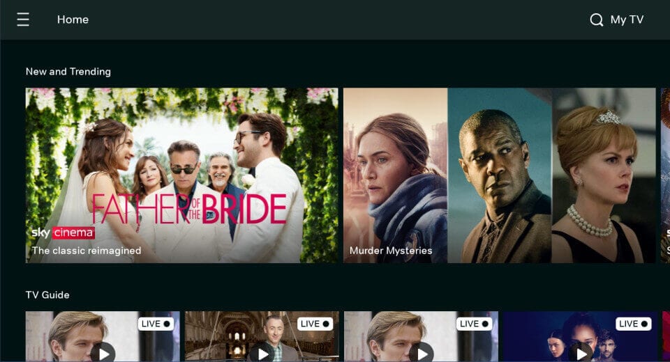 Now TV from SKY User Interface Guide