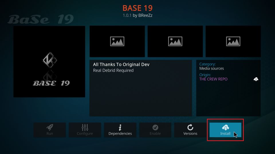 Click the Install button