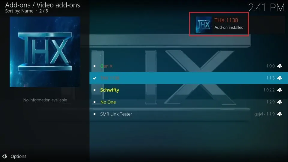 Wait for the addon to install