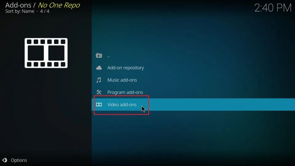 Click Video add-ons