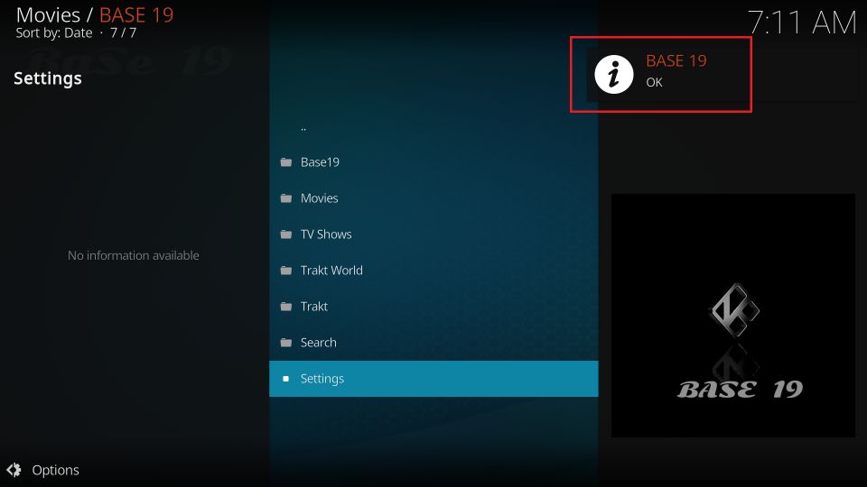 how to install base 19 kodi addon