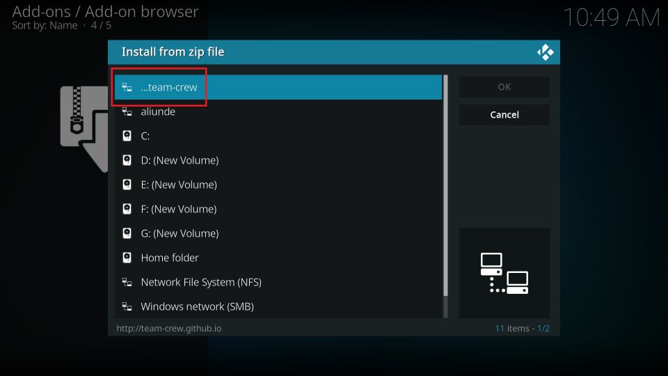 team crew zip file
