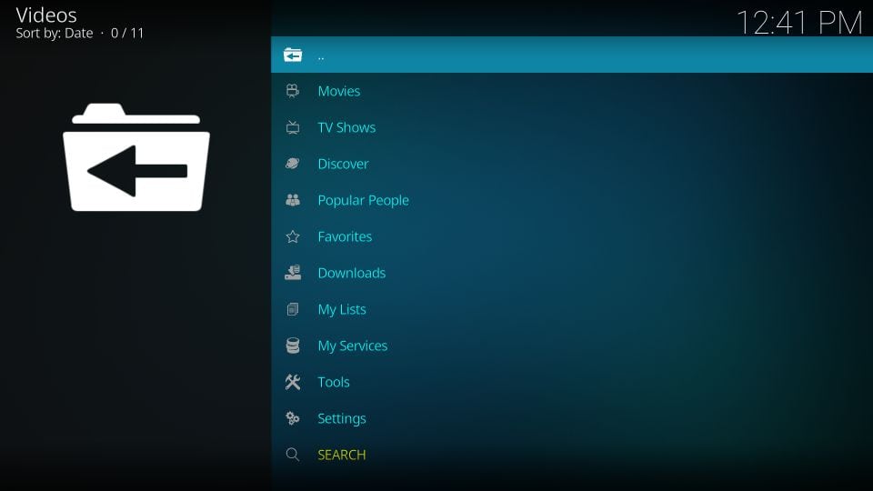 main screen
