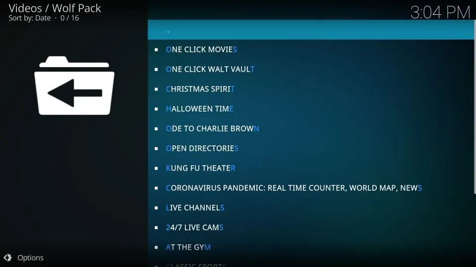 wolf pack kodi addon