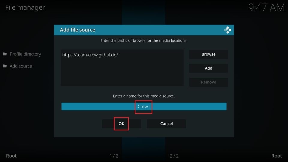 enter media source name