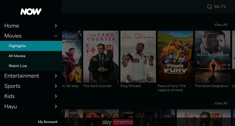 Now TV Home Page