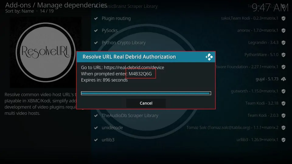 authorize real debrid