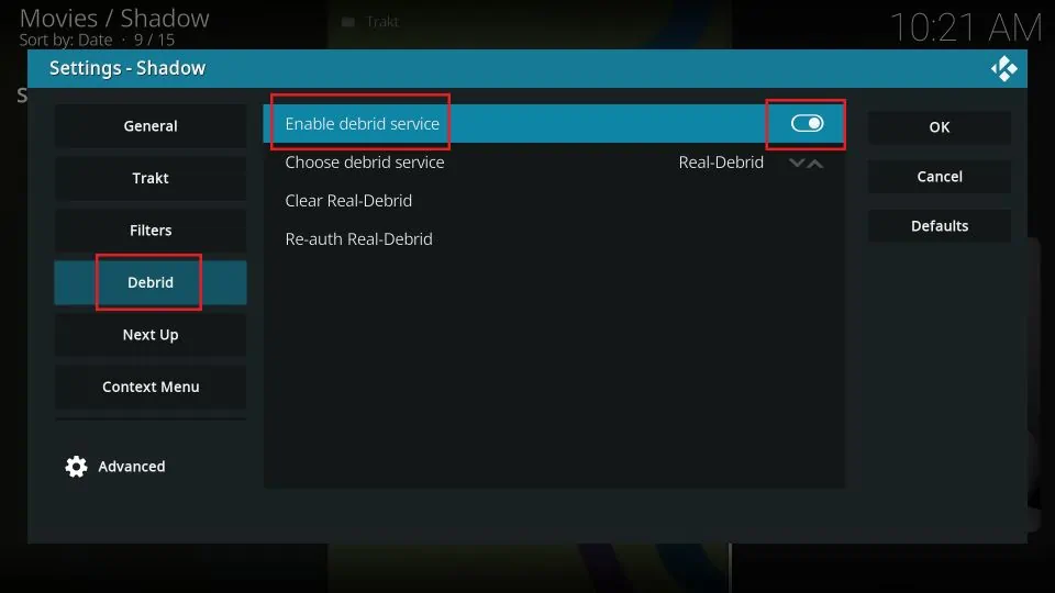 how to set up real debrid with kodi