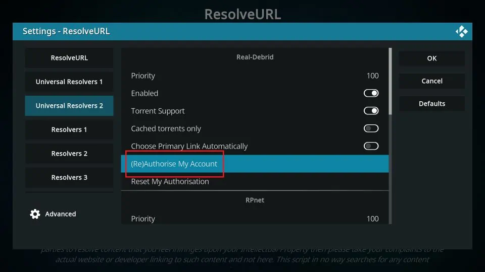 kodi real debrid setup