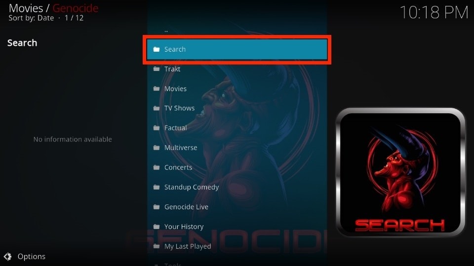 select search