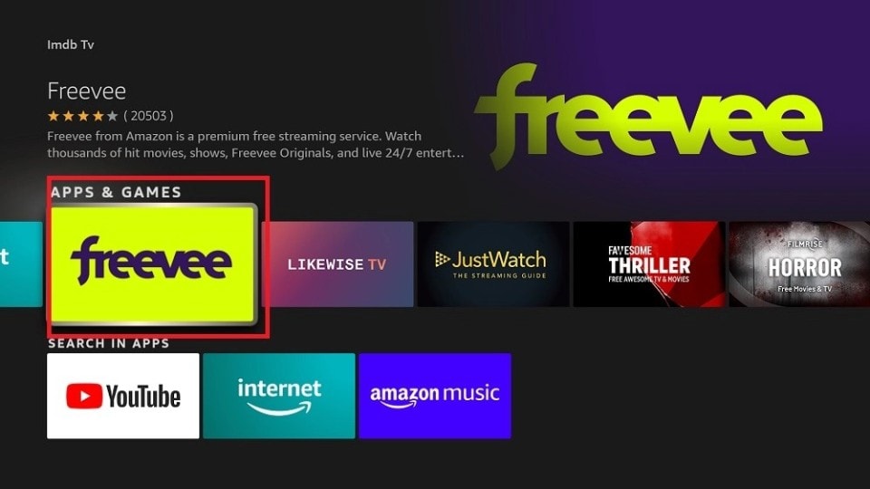 Rebrands IMDb Streaming Service as Freevee