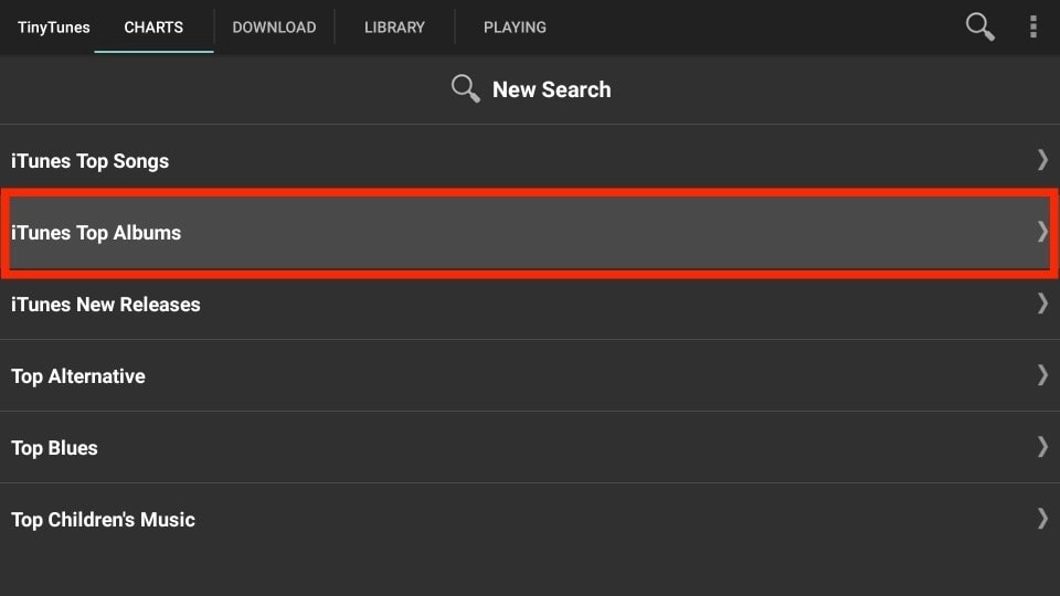 select top albums folder