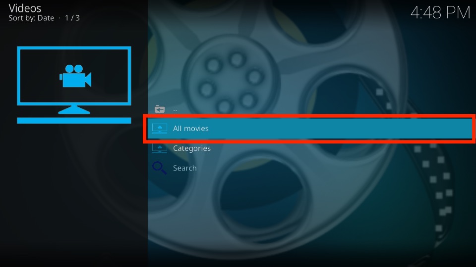 select All movies section