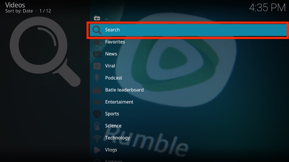 select search folder