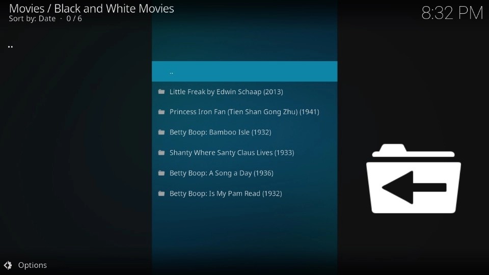 black and white kodi addon guide