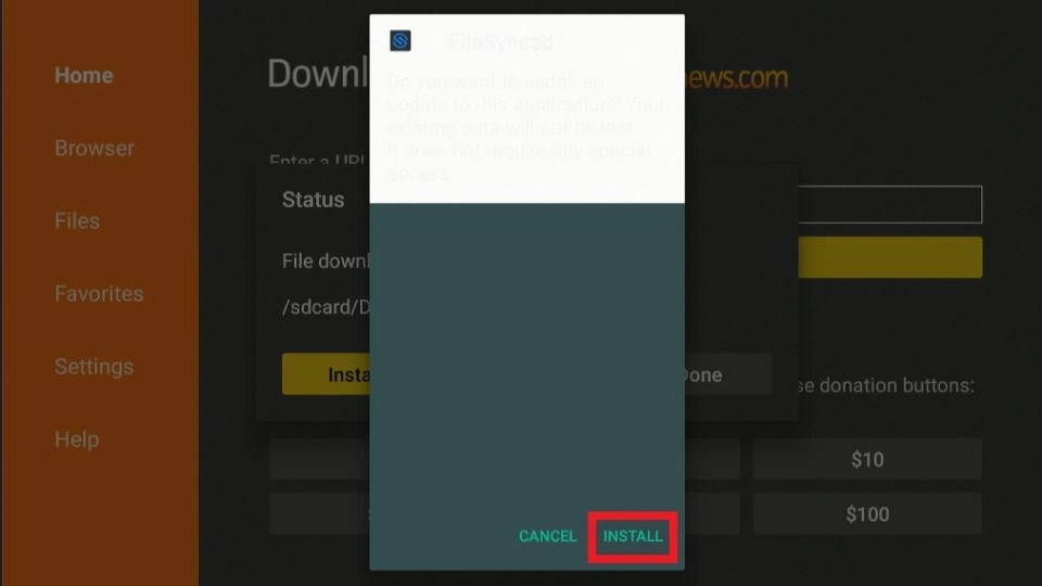how to install filesynced