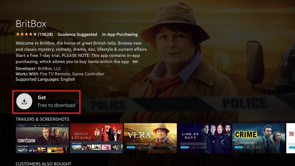 how to download Britbox on firestick