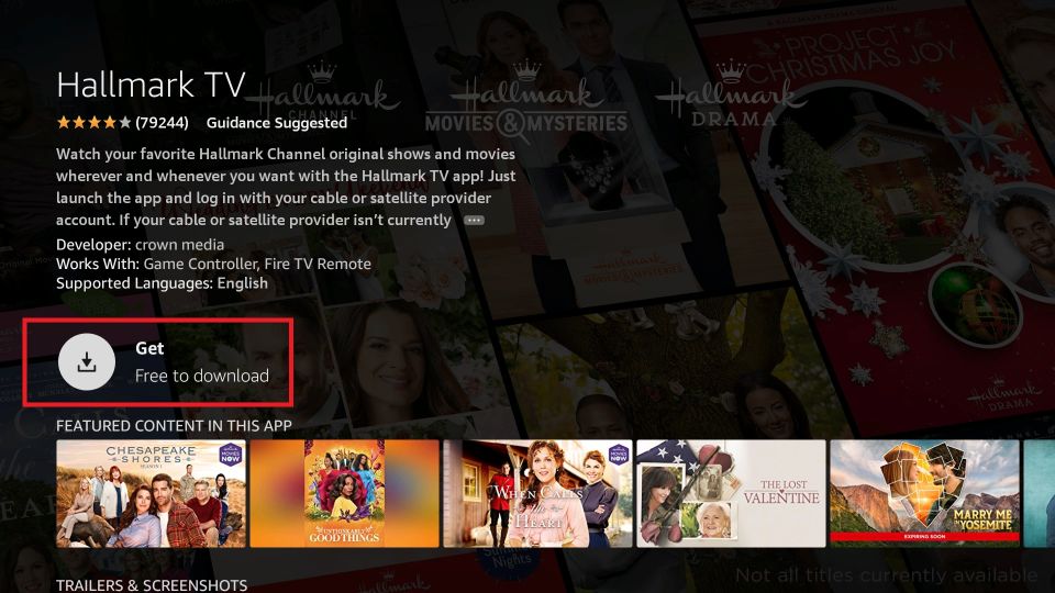 how to download hallmark tv on firestick