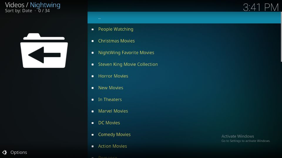 Comedy Movies tab