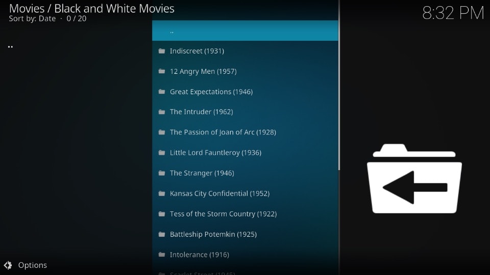 how to install black and white movies kodi addon