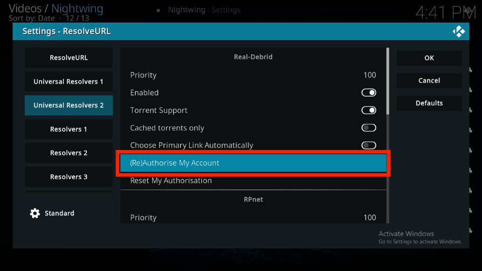 (Re)Authorise My Account