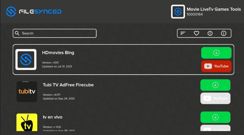 filesynced codes for firestick