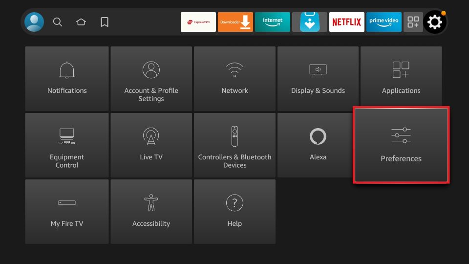 Select Preferences