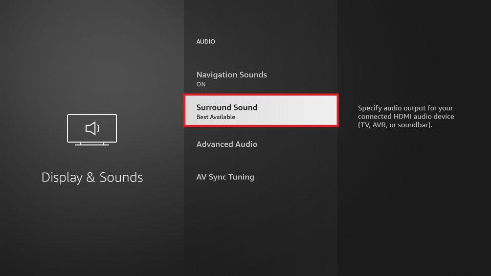 firestick has no sound