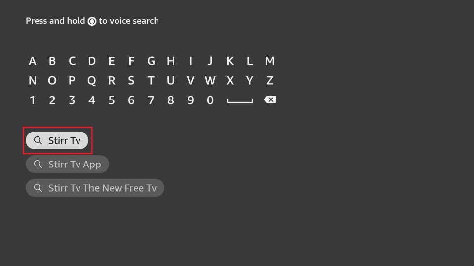 Stirr TV on firestick