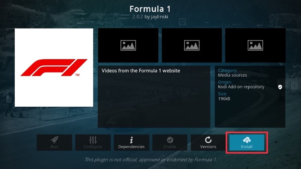 Add-on Formula 1 - Stage 1