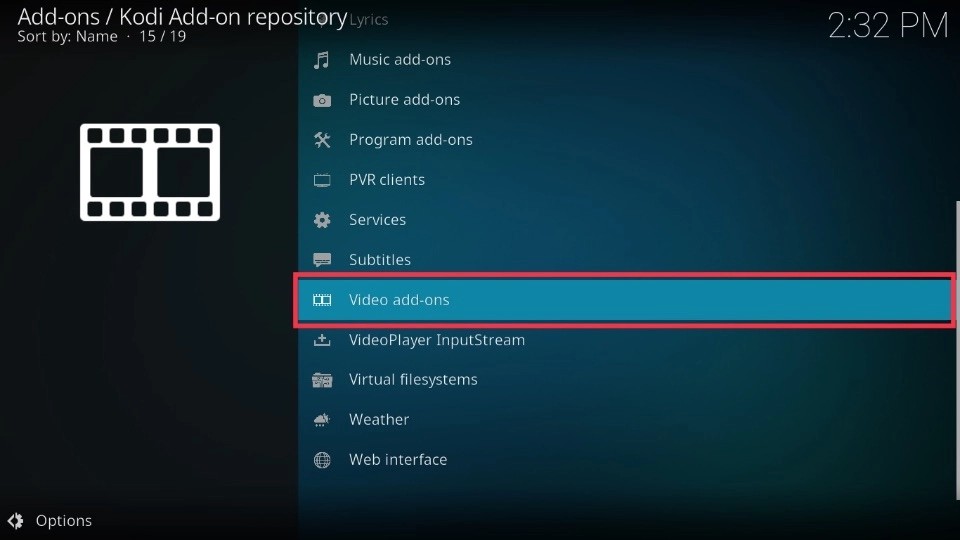 select video addons
