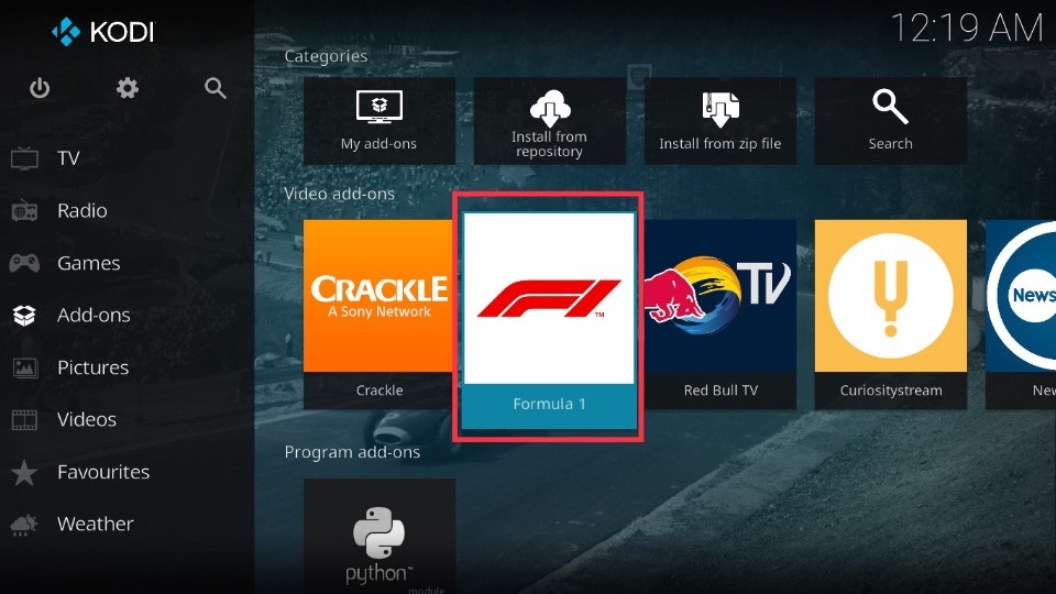 formula 1 addon