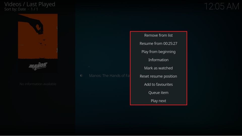 how to install last played kodi addon