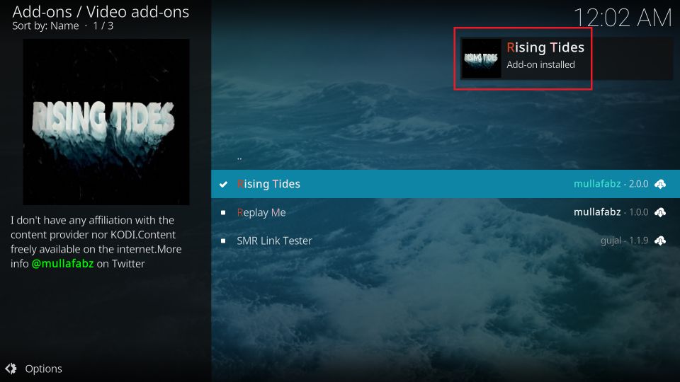 rising tides kodi addon